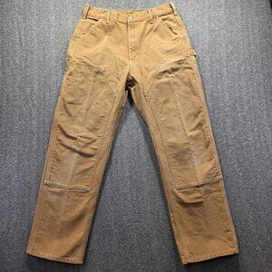 Carhartt Pants Mens 34x32 Brown B01BRN Loose Original Fit Double Knee USA